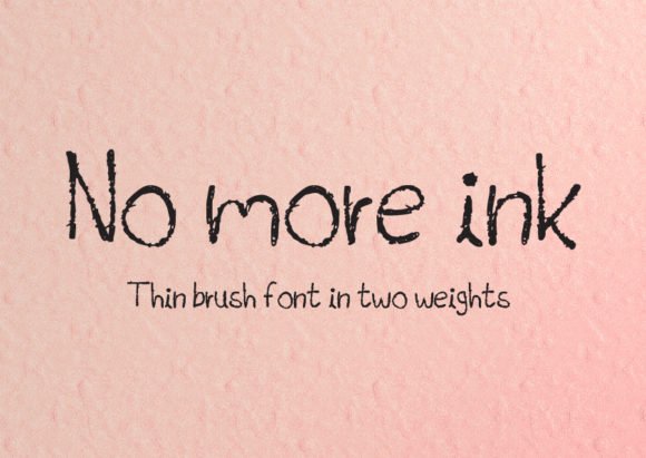No More Ink Font - Featured Image