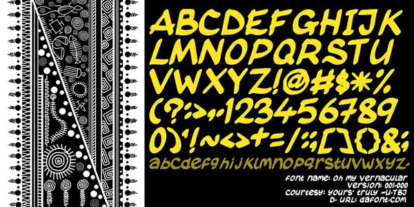 Oh My Vernacular Font - Featured Image