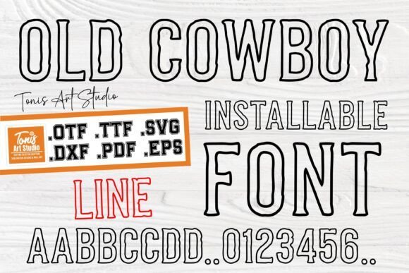Old Cowboy Line Font - Featured Image