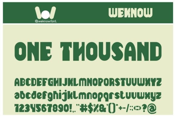 One Thousand Font - Featured Image