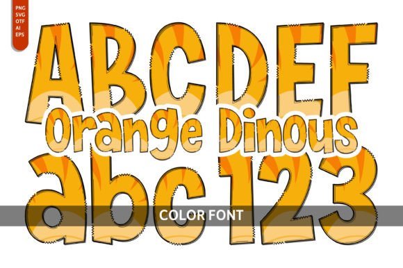 Orange Dinous Font - Featured Image