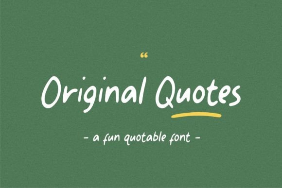 Original Quotes Font - Featured Image