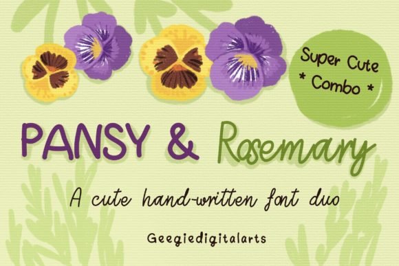 Pansy and Rosemary Duo Font - Featured Image