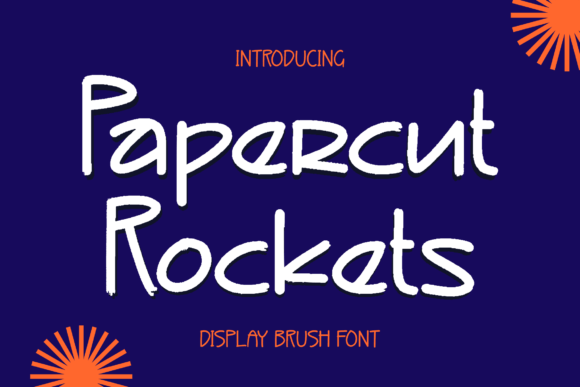 Papercut Rockets Font - Featured Image
