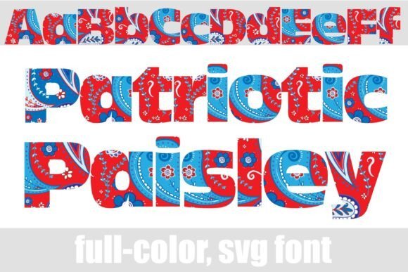 Patriotic Paisley Font - Featured Image