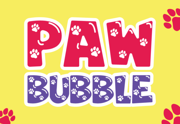 Paw Bubble Font - Featured Image