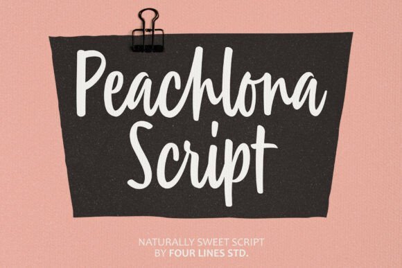 Peachlona Script Font - Featured Image
