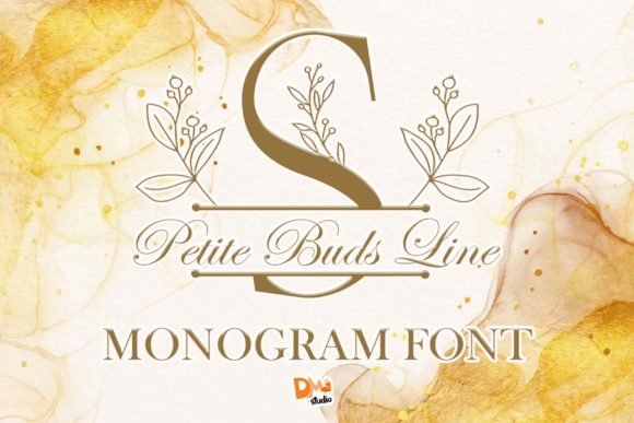 Petite Buds Line Monogram Font - Featured Image