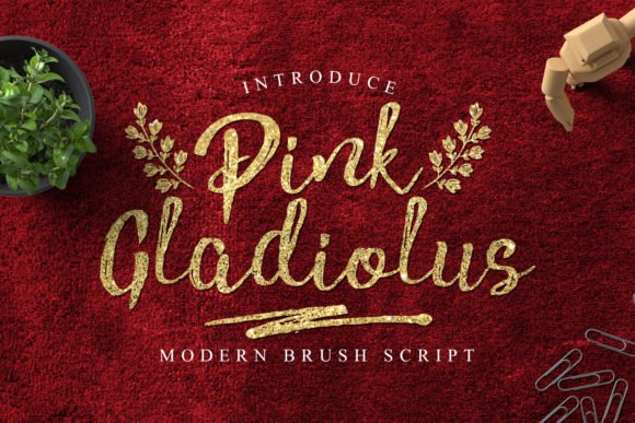 Pink Gladiolus Font - Featured Image