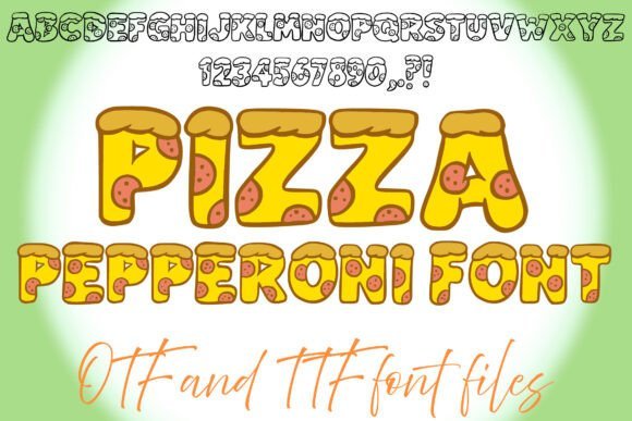 Pizza Pepperoni Font - Featured Image