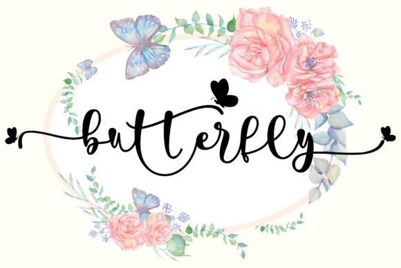 Pretty Butterfly Font - Featured Image