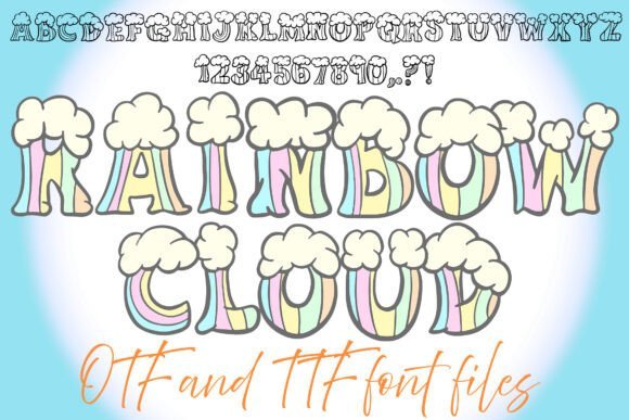 Rainbow Cloud Font - Featured Image