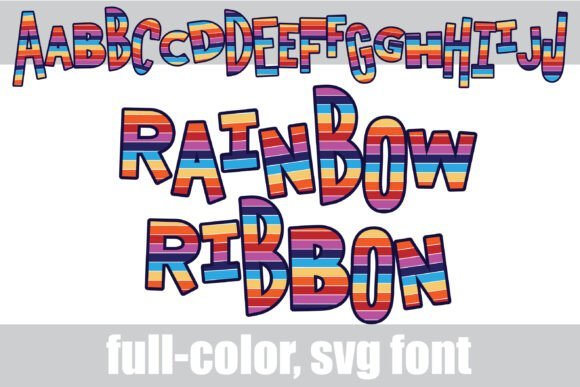 Rainbow Ribbons Font - Featured Image