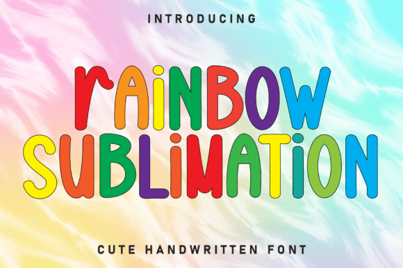 Rainbow Sublimation Font - Featured Image