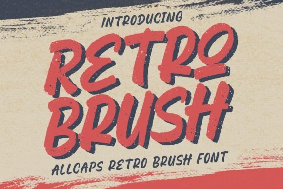 Retro Brush Font - Featured Image