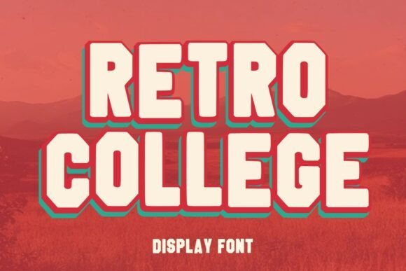 Retro Collage Font - Featured Image