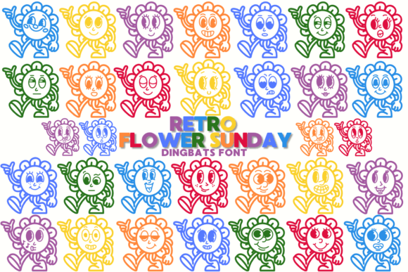 Retro Flower Sunday Font - Featured Image