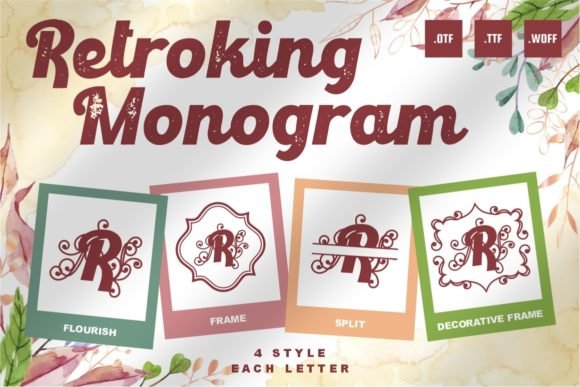 Retroking Monogram Font - Featured Image