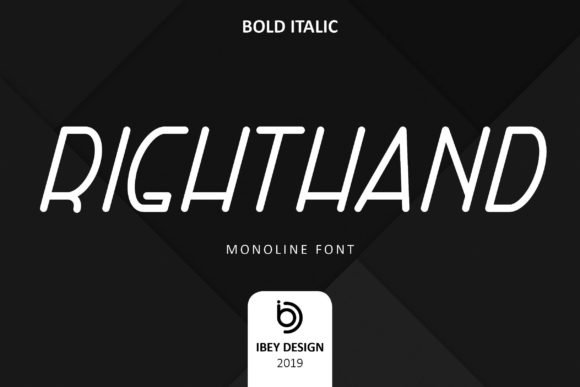 Right Hand Bold Italic Font - Featured Image
