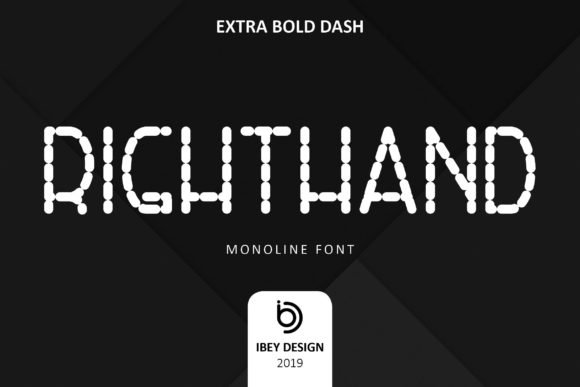 Right Hand Exta Bold Dash Font - Featured Image