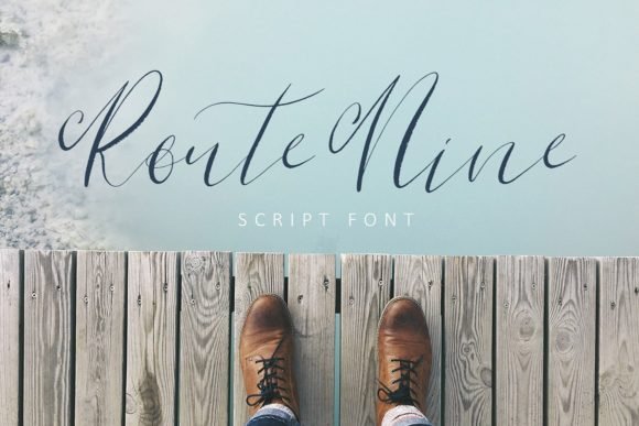 Rout Nine Script Font - Featured Image