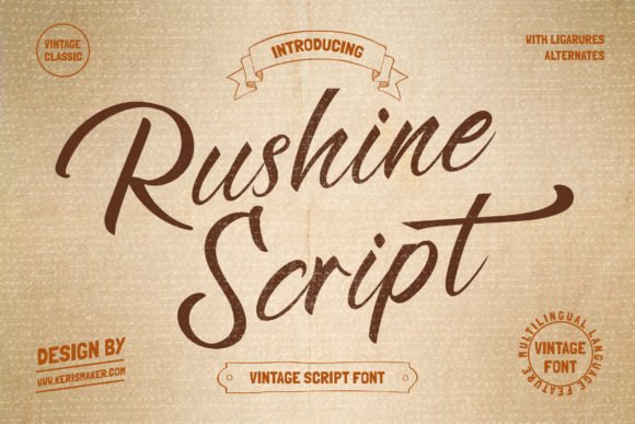 Rushine Font - Featured Image