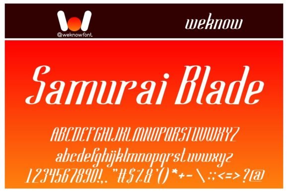 Samurai Blade Font - Featured Image