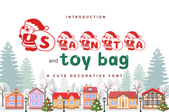 Santa and Toy Bag Font - Featured Image
