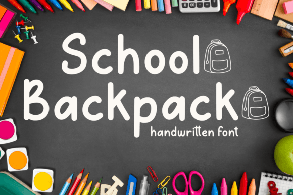 School Backpack Font - Featured Image
