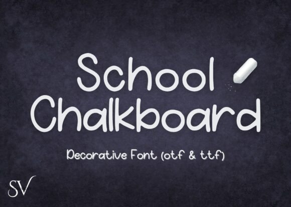 School Chalkboard Font - Featured Image