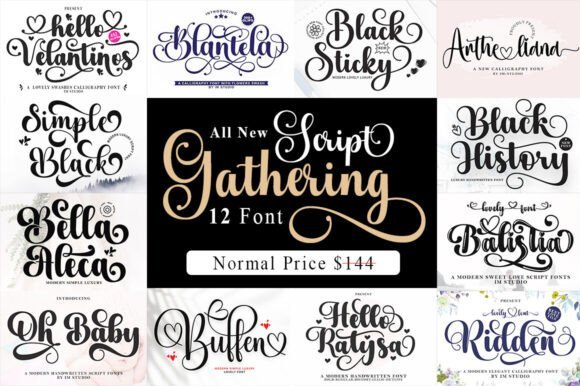 Script Gathering (bundle) Font - Featured Image