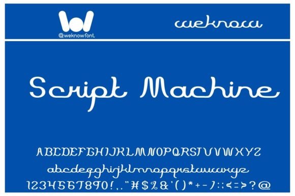 Script Machine Font - Featured Image