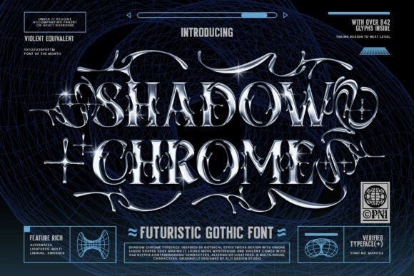 Shadow Chrome Font - Featured Image