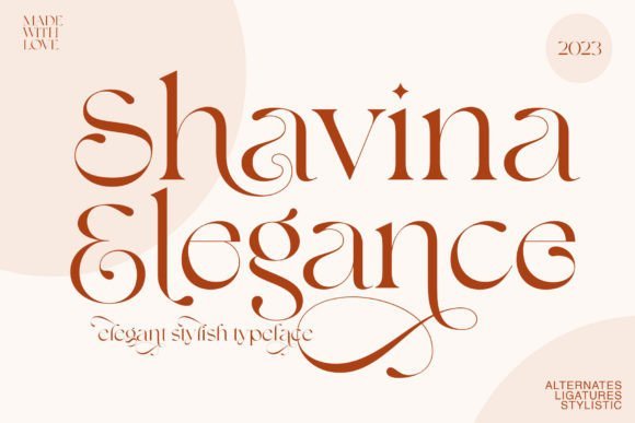 Shavina Elegance Font - Featured Image