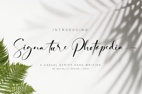 Signature Photopedia Font - Featured Image