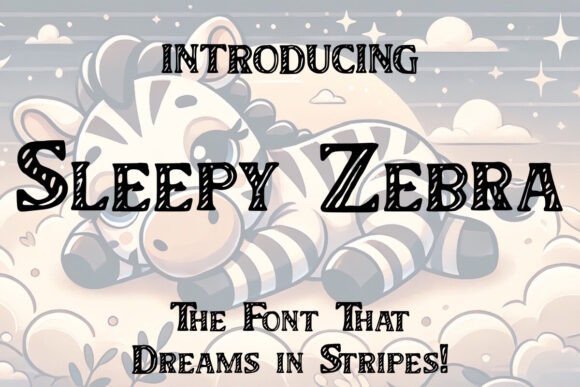 Sleepy Zebra Font - Featured Image