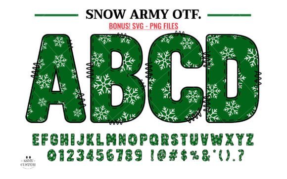 Snow Army Font - Featured Image